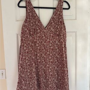 Rhythm Burgundy Floral Mini Dress